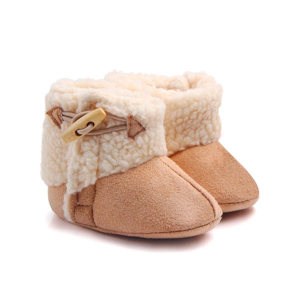 Beige 0-6 months Boots‎ Baby Shoes Newborn Unisex Faux Fur